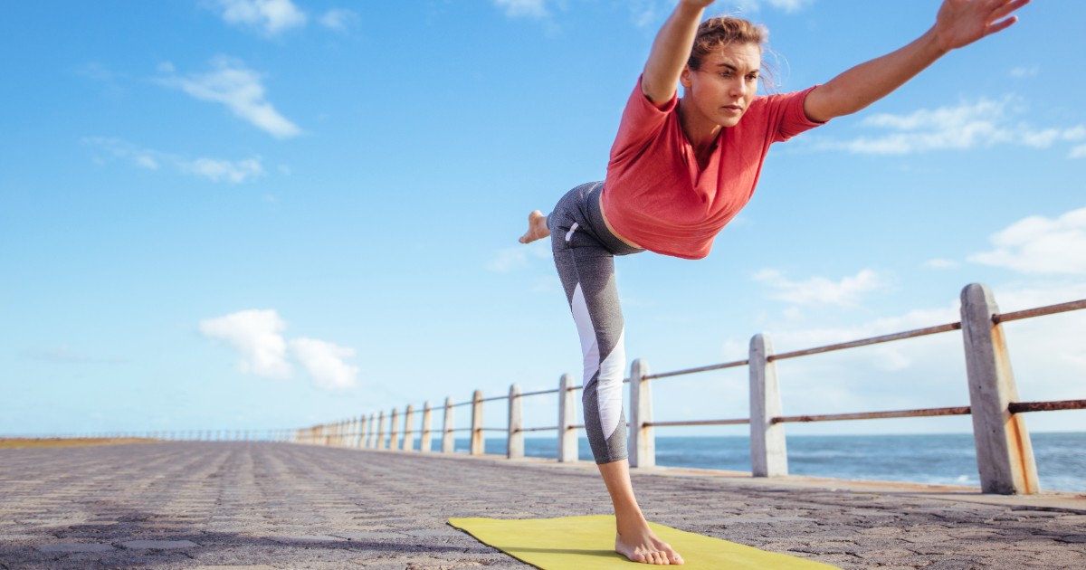 Krigare yoga positioner