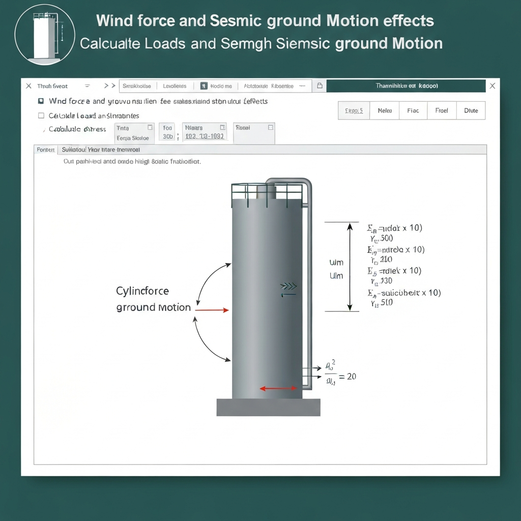 Wind & Seismic Load Calculation on Tanks