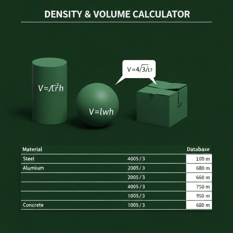 Density & Volume Calculator
