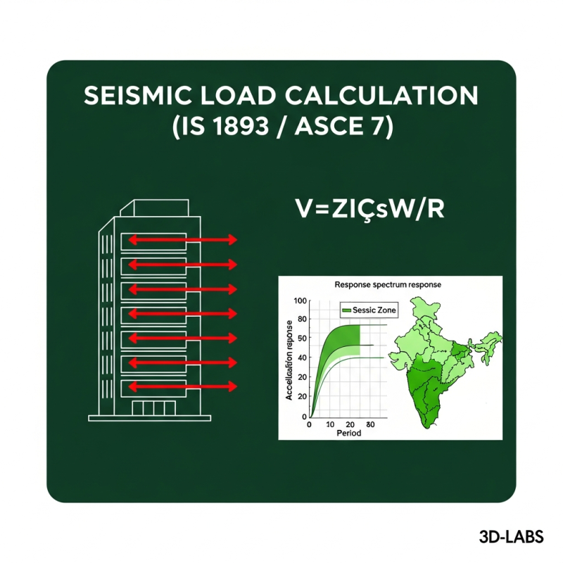 Seismic Load Calculation (IS 1893 / ASCE 7)