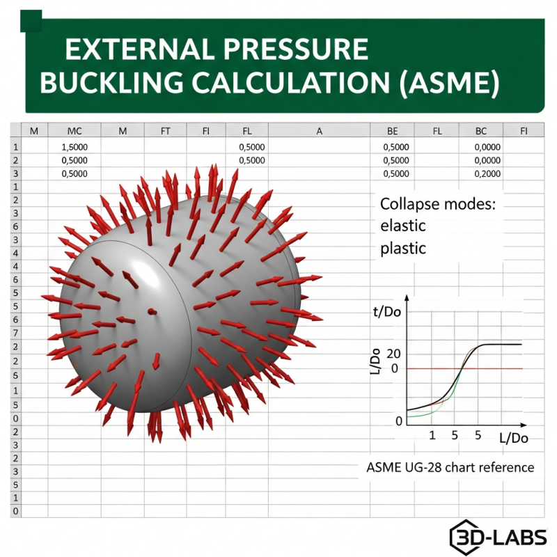 External Pressure Buckling Calculation (ASME)
