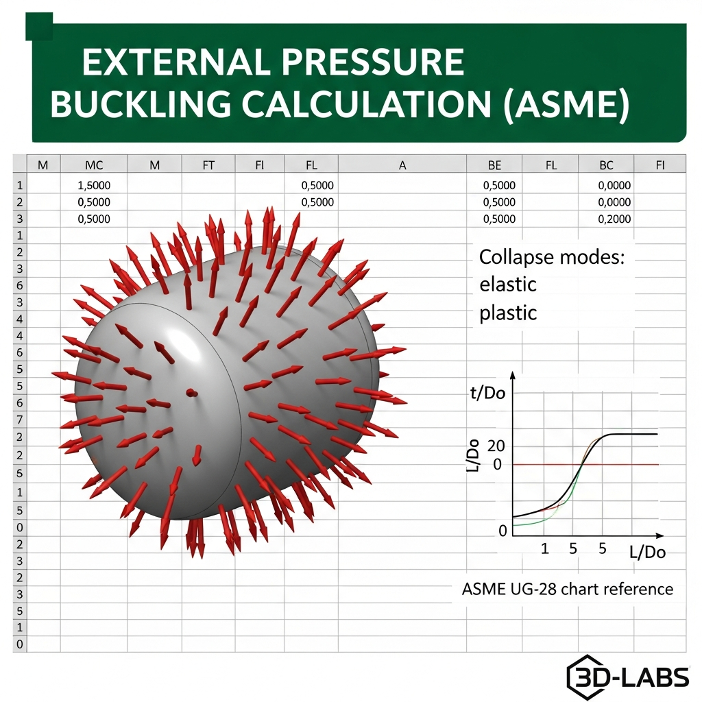External Pressure Buckling Calculation (ASME)