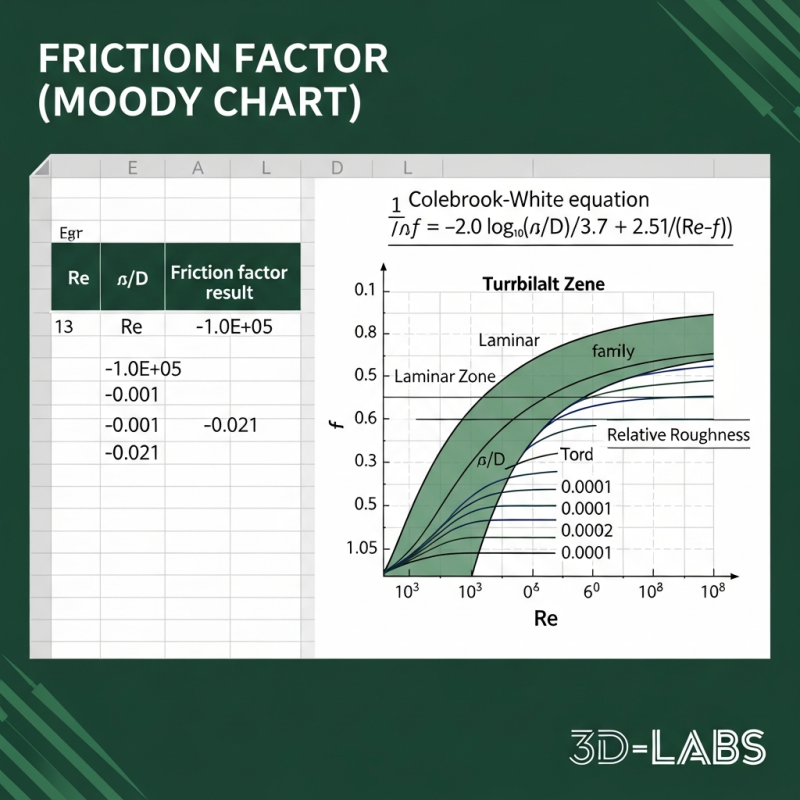 Friction Factor Calculation (Moody Chart)