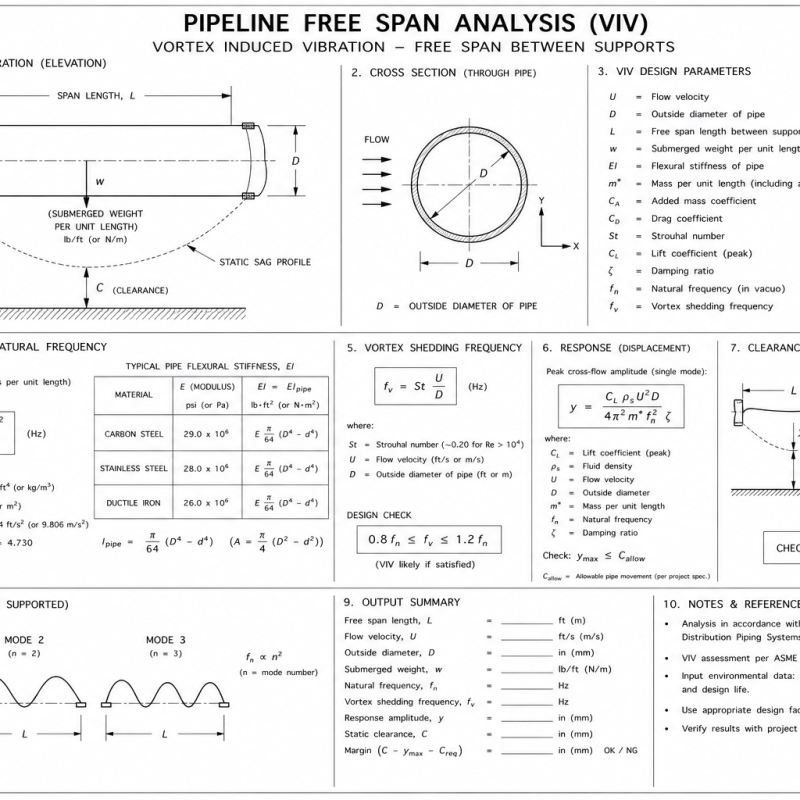 Pipeline Free Span Analysis (VIV)