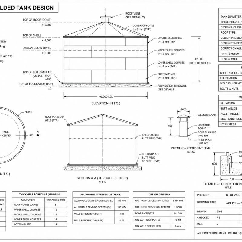 API 12F — Shop-Welded Tank Design