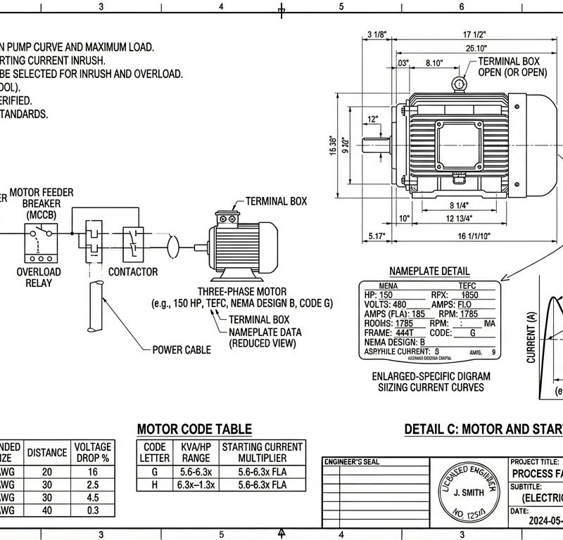 Motor Sizing & Starting Current