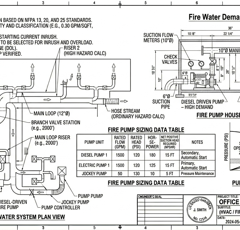 Fire Water Demand & Pump Sizing