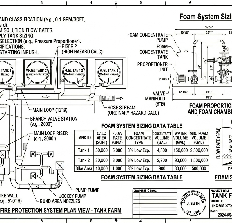 Foam System Sizing for Tank Farms