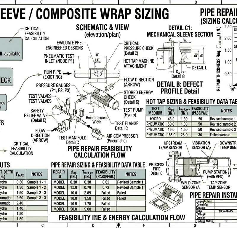 Pipe Repair Sleeve / Composite Wrap Sizing