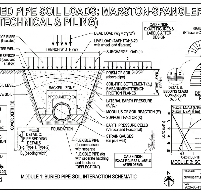 Buried Pipe Soil Loads (Marston-Spangler)