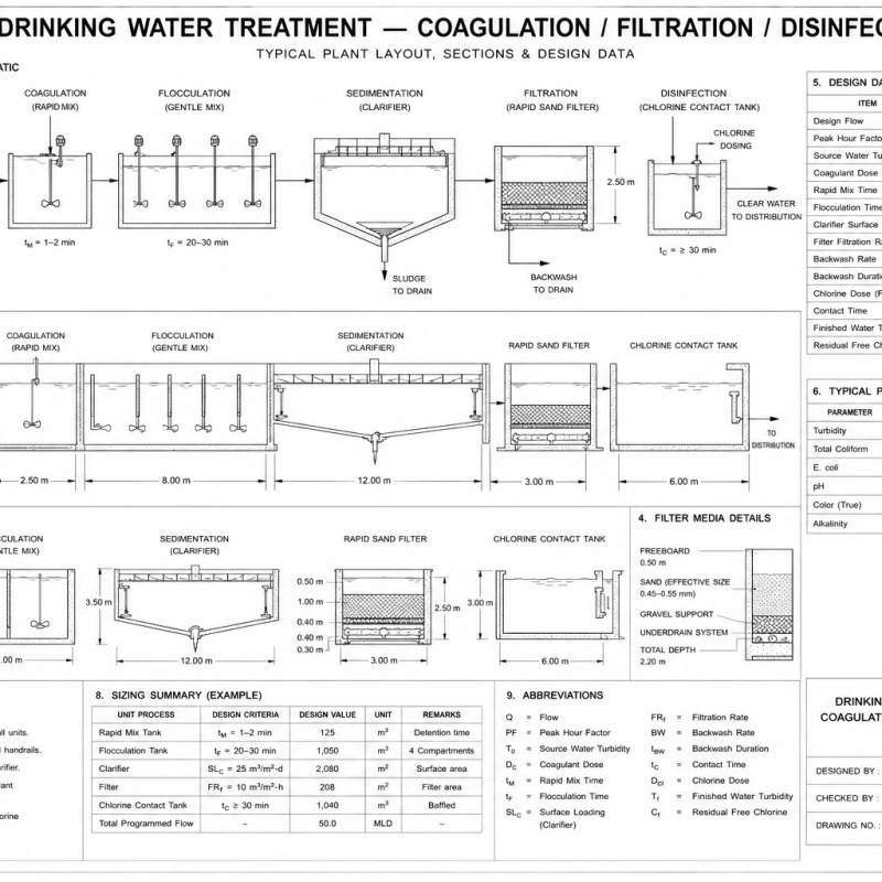Drinking Water Treatment — Coagulation / Filtration / Disinfection