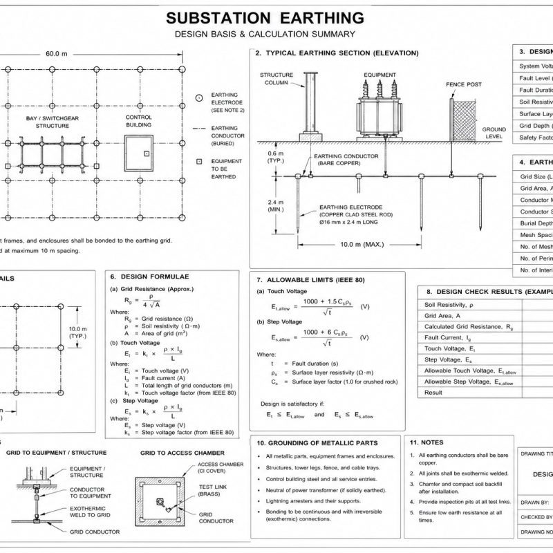 Substation Earthing — IEEE 80 Mat Design