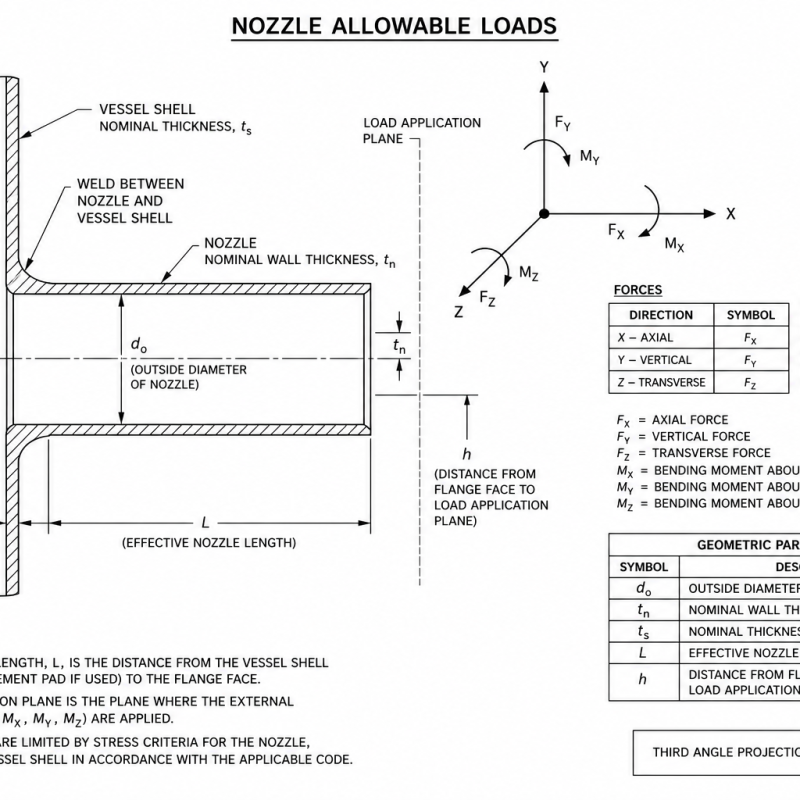 Nozzle Allowable Loads — API 661 / NEMA SM-23