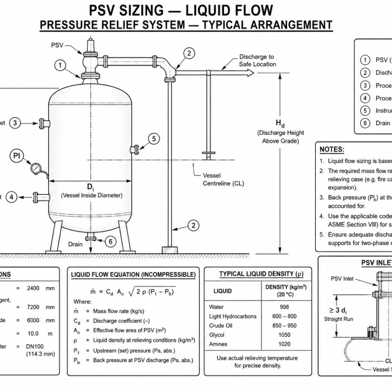 PSV Sizing — Liquid Flow