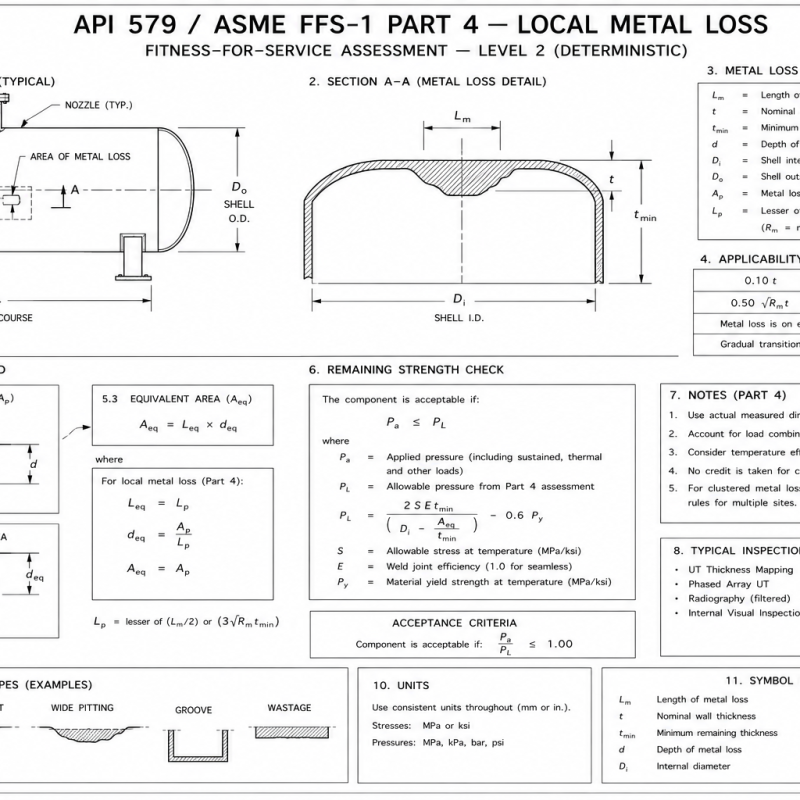 API 579 / ASME FFS-1 Part 4 — Local Metal Loss