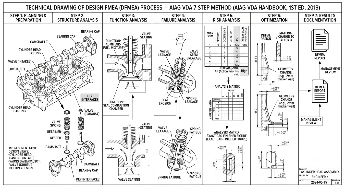Design FMEA (DFMEA) — AIAG-VDA 7-Step Method