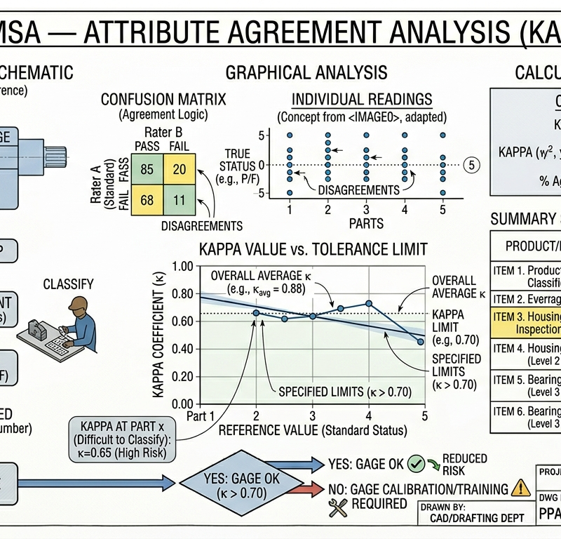 MSA — Attribute Agreement Analysis (Kappa)
