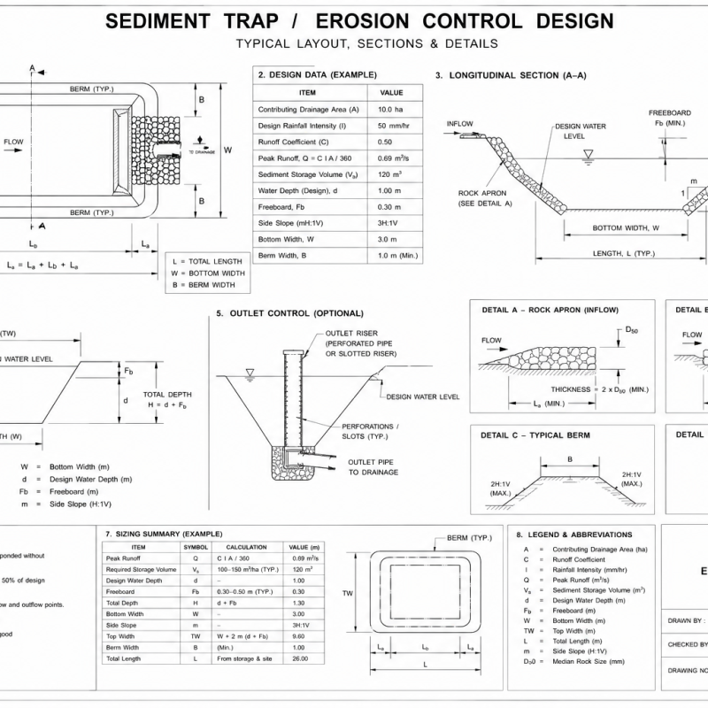 Sediment Trap / Erosion Control Design