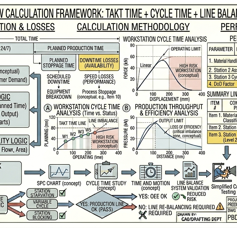 Takt Time + Cycle Time + Line Balance