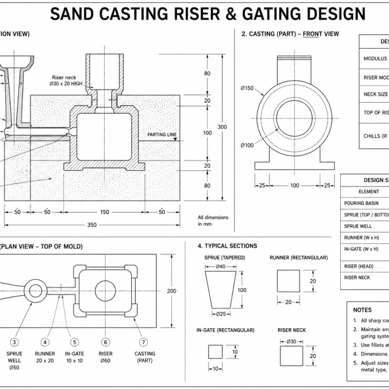 Sand Casting Riser & Gating Design