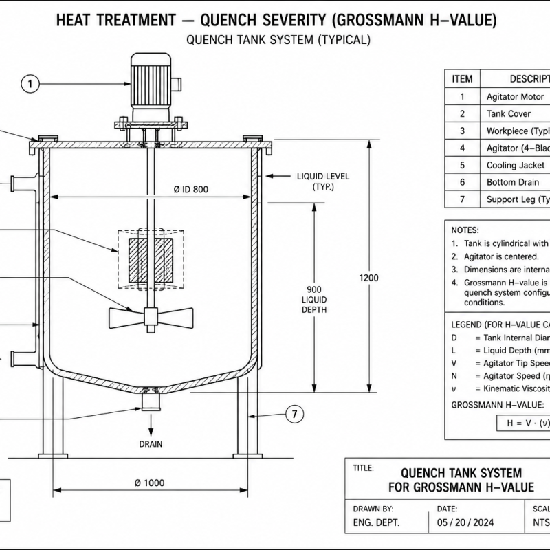 Heat Treatment — Quench Severity (Grossmann H-value)