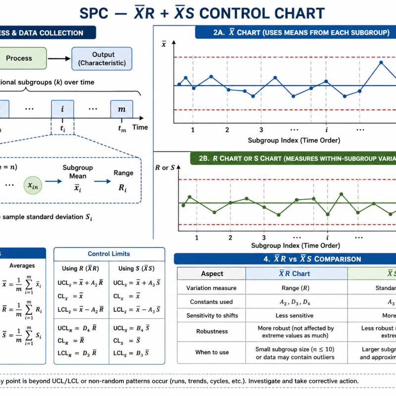 SPC — XbarR + XbarS Control Chart