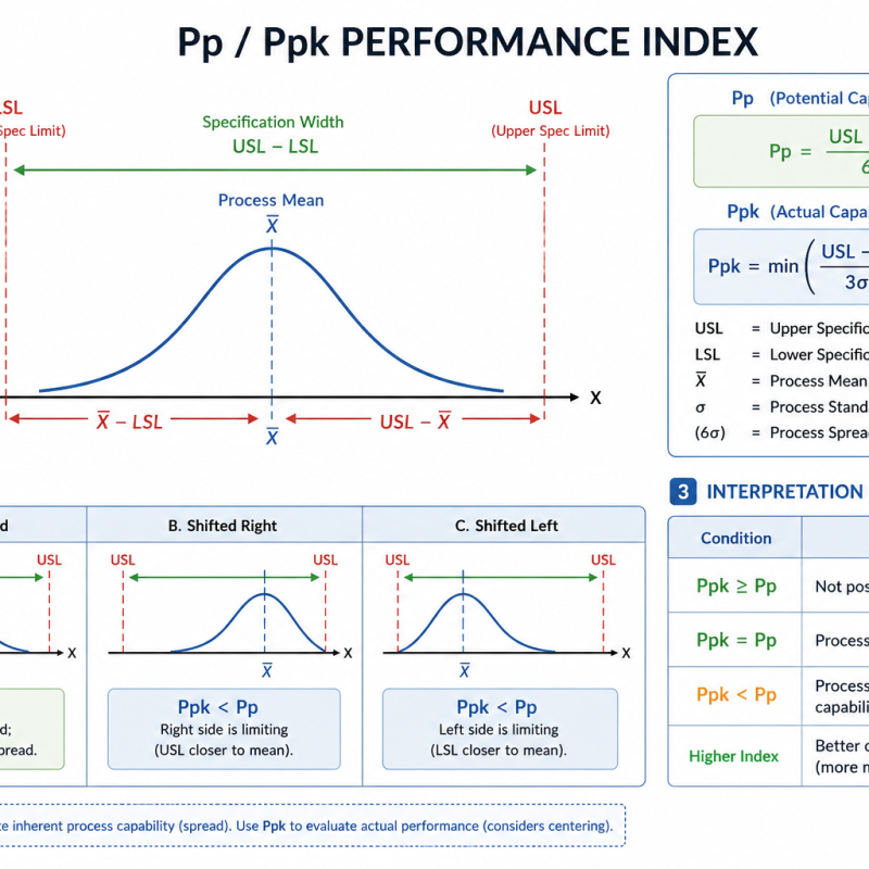 Pp / Ppk Performance Index
