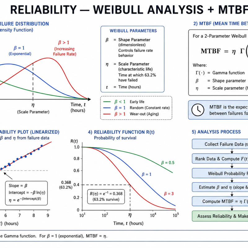 Reliability — Weibull Analysis + MTBF