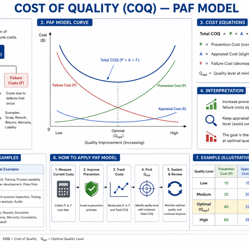 Cost of Quality (COQ) — PAF Model