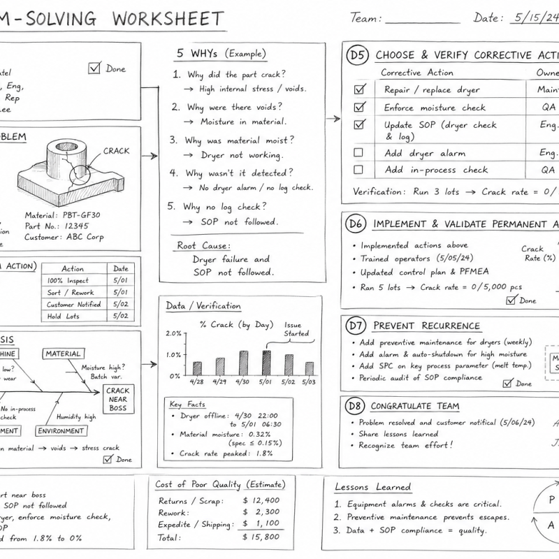 8D Problem-Solving Worksheet