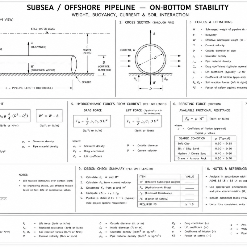 Subsea / Offshore Pipeline — On-Bottom Stability