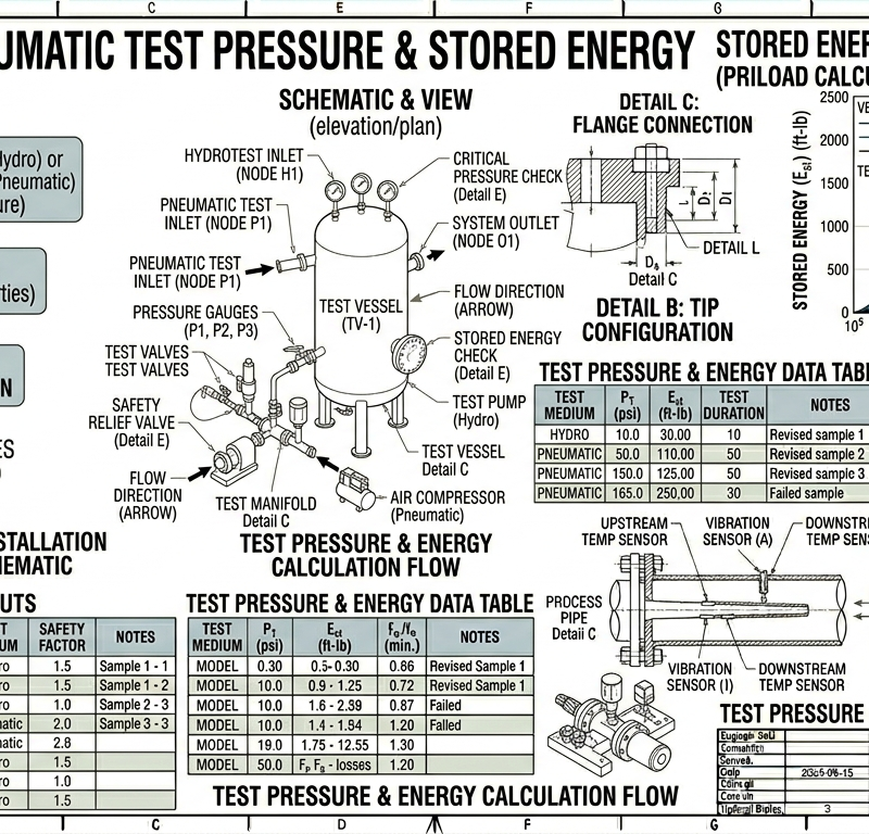 Hydrotest / Pneumatic Test Pressure & Stored Energy