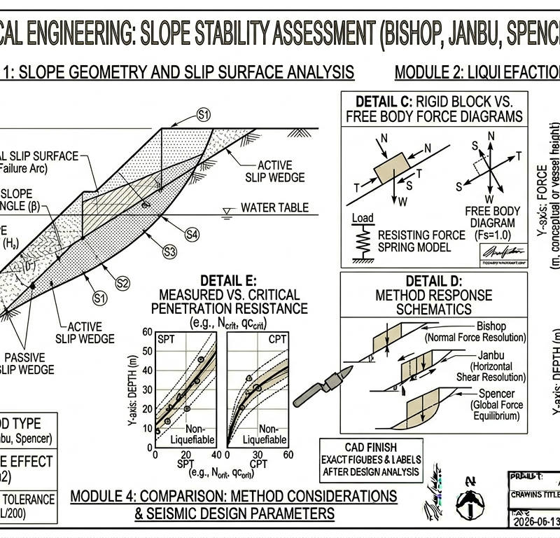 Slope Stability — Bishop, Janbu, Spencer (Quick)