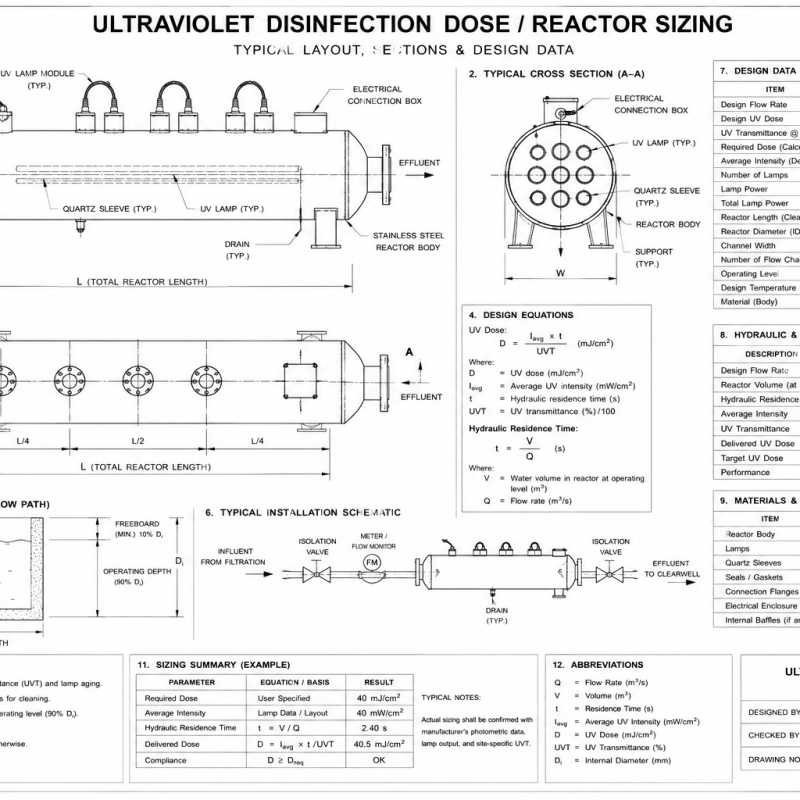 Ultraviolet Disinfection Dose / Reactor Sizing