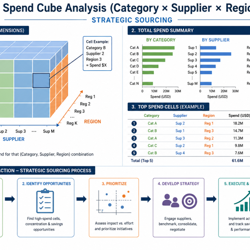 Spend Cube Analysis (Category × Supplier × Region)