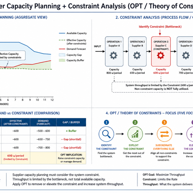 Supplier Capacity Planning + Constraint Analysis