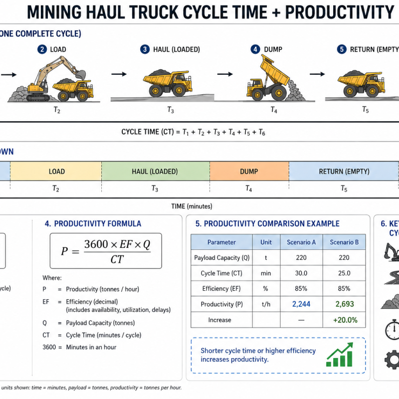Mining Haul Truck Cycle Time + Productivity