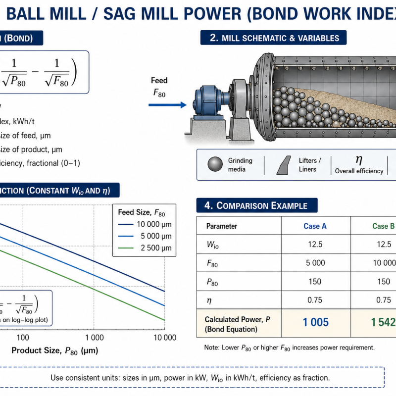 Ball Mill / SAG Mill Power (Bond Work Index)