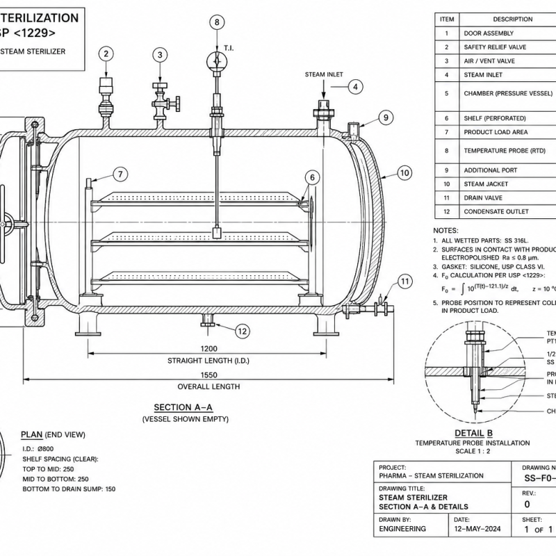 Pharma — Steam Sterilization F0 Calculation