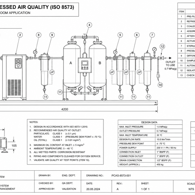 Pharma Compressed Air Quality (ISO 8573)