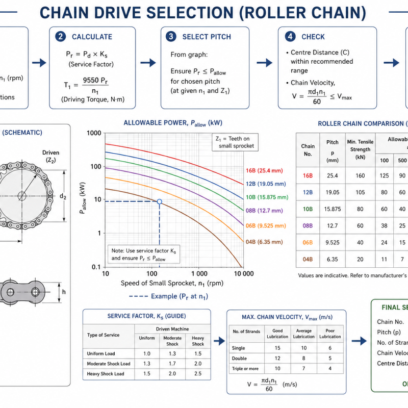 Chain Drive Selection (Roller Chain ANSI / ISO)