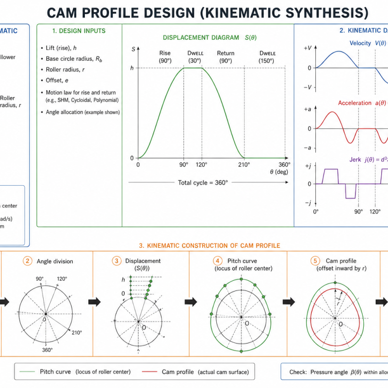 Cam Profile Design (Kinematic Synthesis)