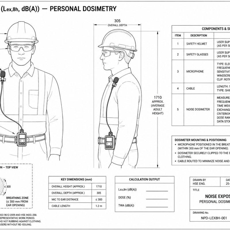 Noise Exposure (Lex,8h, dB(A)) — Personal Dosimetry