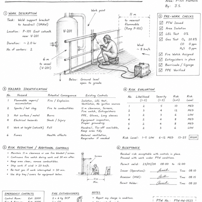 Permit-to-Work — Hot Work Risk Assessment