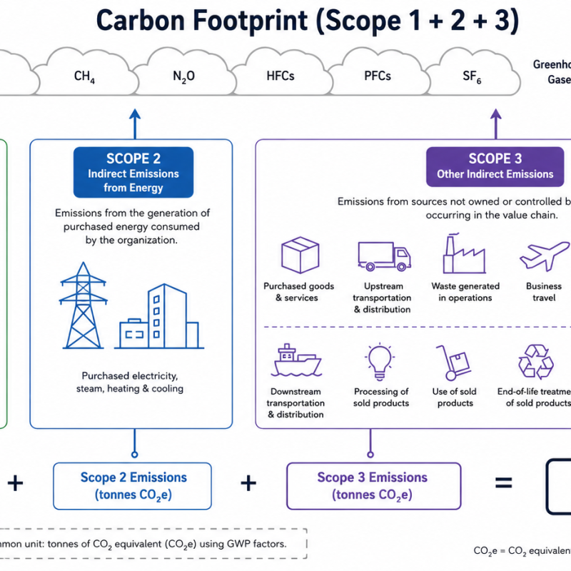 Carbon Footprint (Scope 1 + 2 + 3) — GHG Protocol