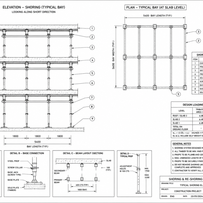 Shoring & Re-shoring Multi-Slab Load Analysis