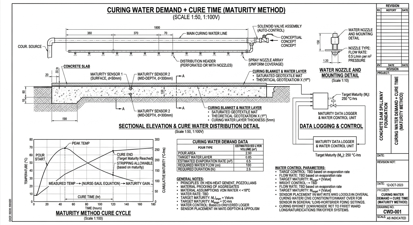 Curing Water Demand + Cure Time (Maturity Method)