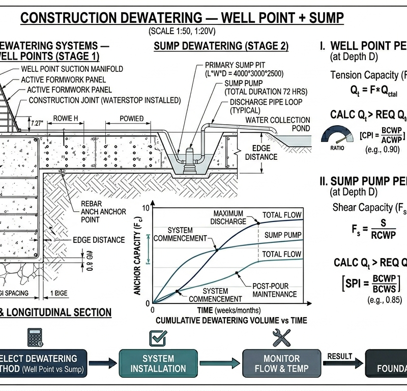 Construction Dewatering — Well Point + Sump