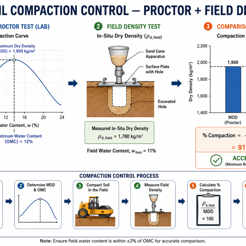 Soil Compaction Control — Proctor + Field Density