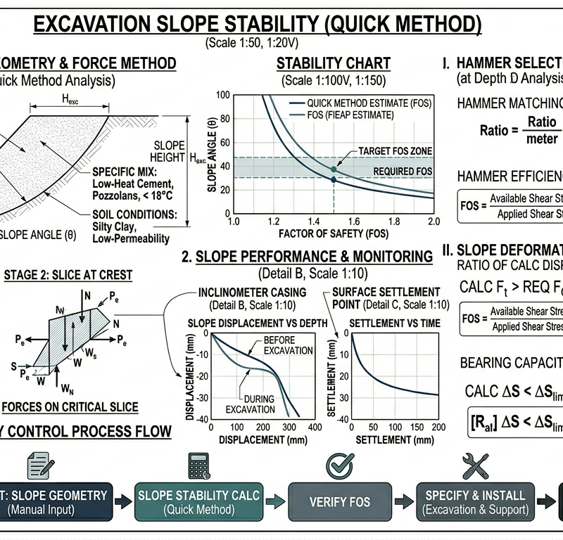 Excavation Slope Stability (Quick Method)